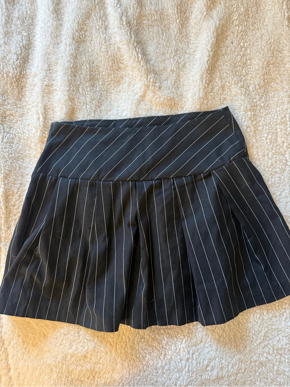 H&M Black Pinstripe Circle Skirt